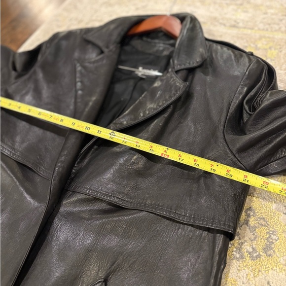Jayskins Made in USA Black Leather Trench Coat - Picture 7 of 13